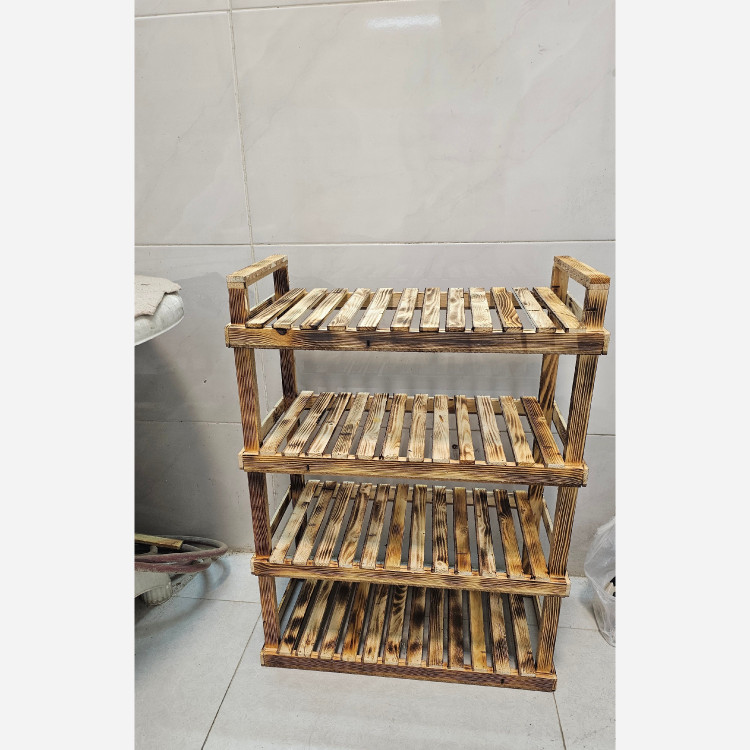 جاکفشی چوبی جا کفشی چوبی مدل 4 طبقه (پس کرایه )