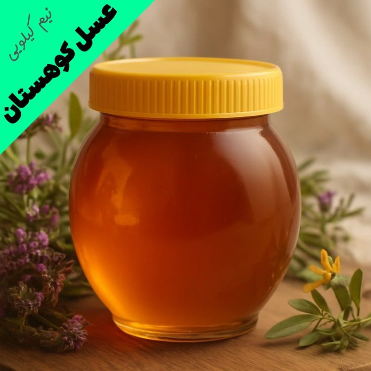عسل طبیعی و درمانی کوهستان - با ضمانت مادام العمر (نیم کیلویی)