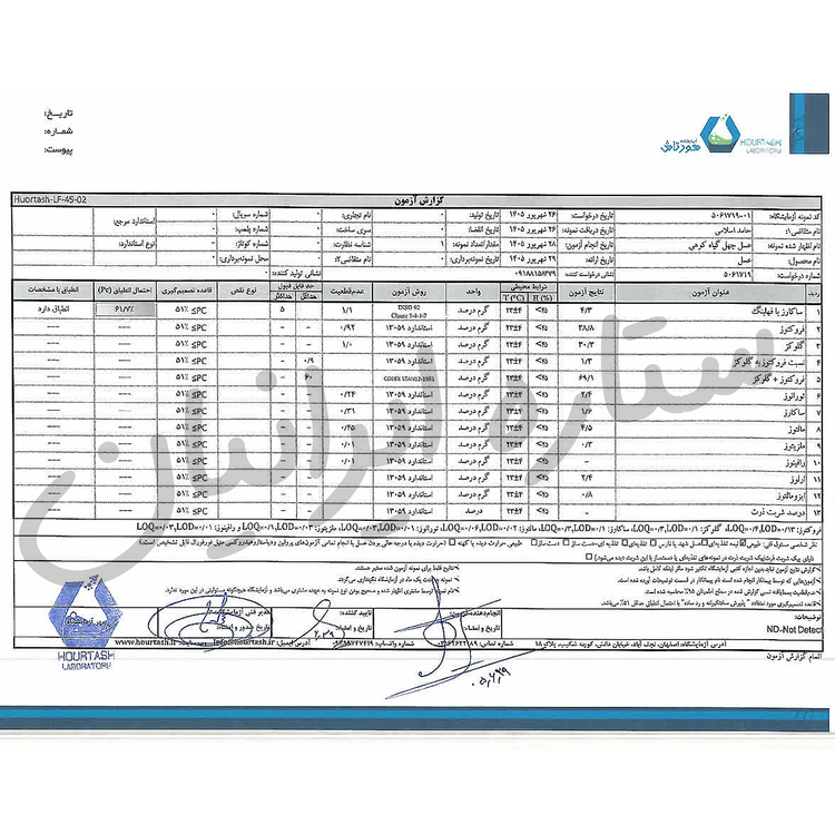 عسل طبیعی و درمانی کوهستان - با ضمانت مادام العمر (نیم کیلویی)