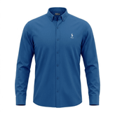 پیراهن مردانه اندامی بنگال کش یقه دکمه دار آستین بلند