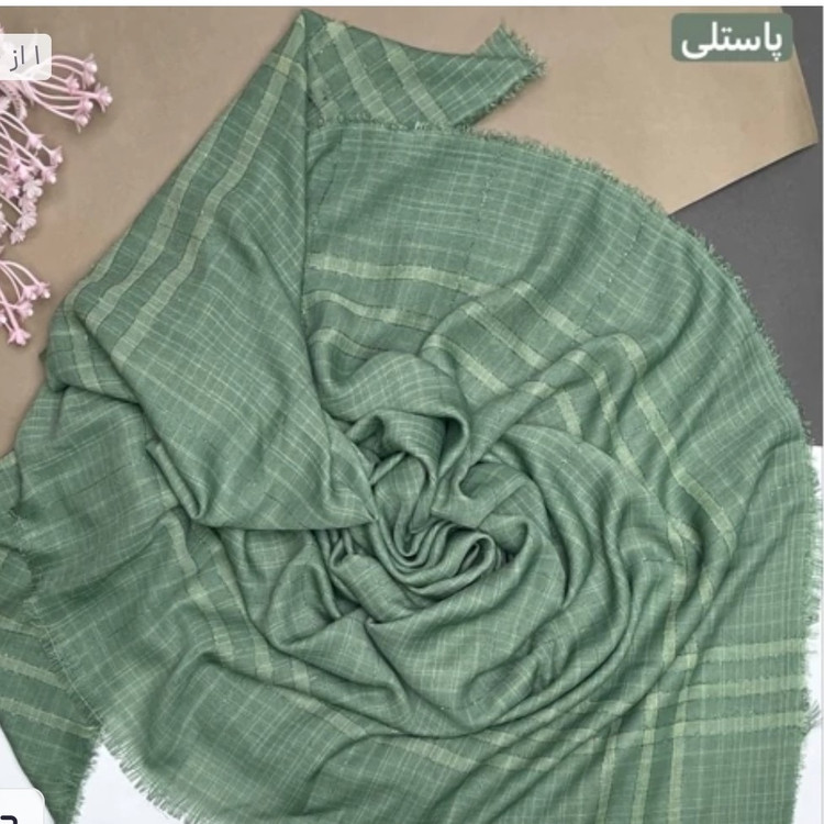روسری نخی لنین لمه دار قواره بلند (شامل هدیه)