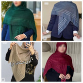 روسری نخی لنین لمه دار قواره بلند (شامل هدیه)