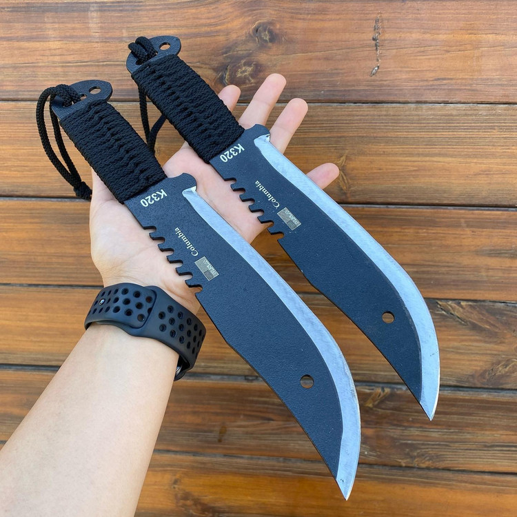 چاقو طبیعتگردی کلمبیا کد K320 مشکی با غلاف چسبی