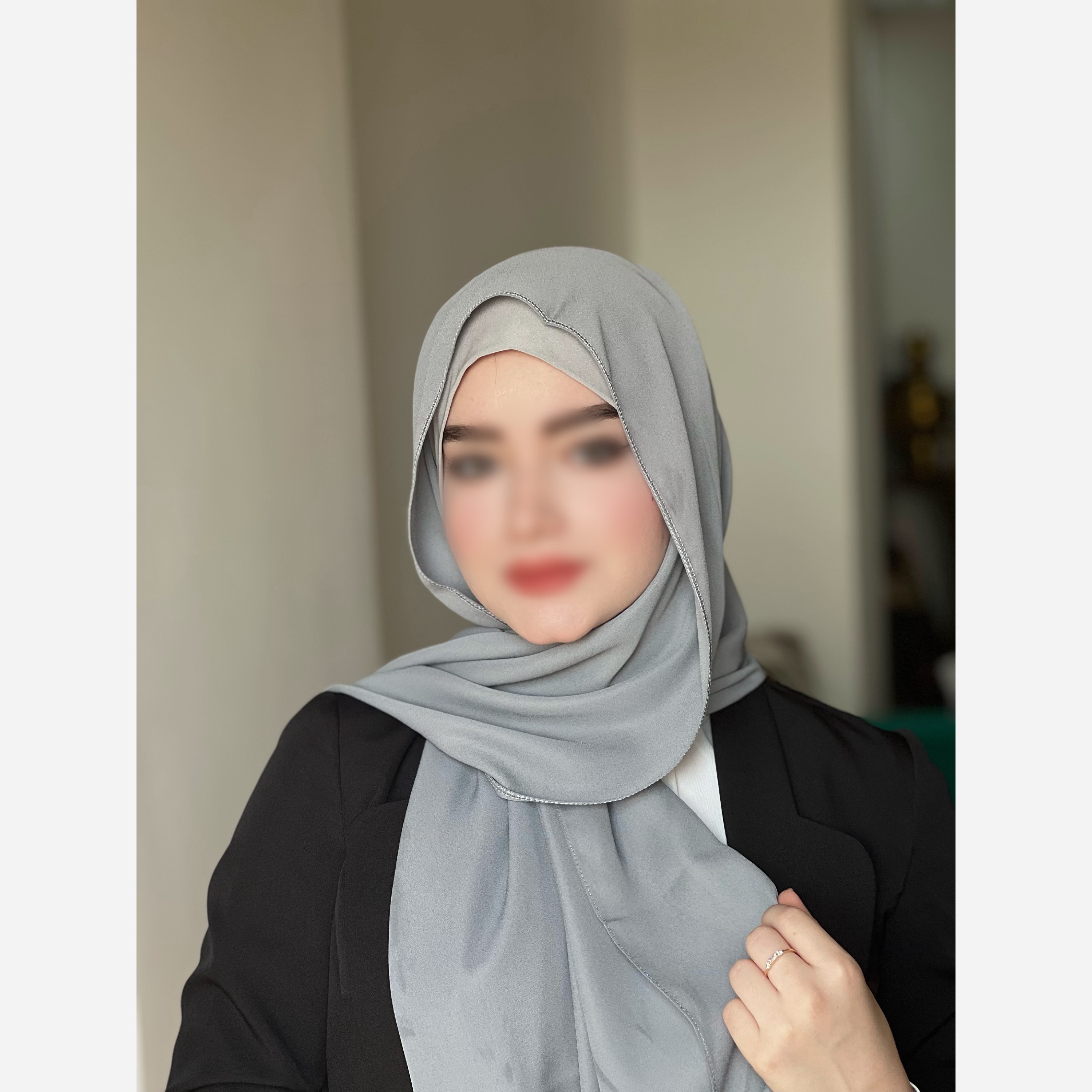 شال کلاهدار هدشال کلاهدار دوکاره کرپ حریر