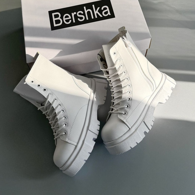 نیم بوت برشکا مردانه لژدار Breshka مشکی تمام مشکی و سفید