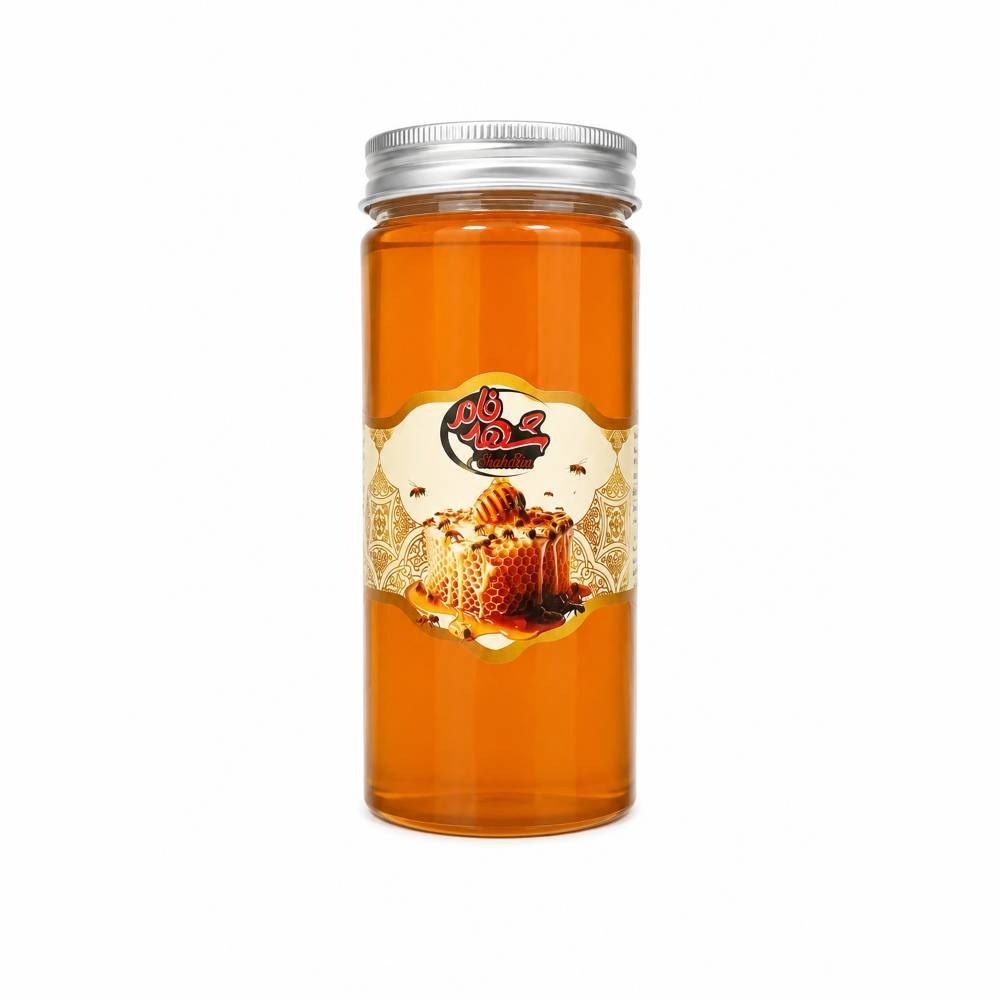 عسل چهل گیاه طبیعی 900 گرم ( استوانه ای ) شهدفام ( ارسال رایگان )