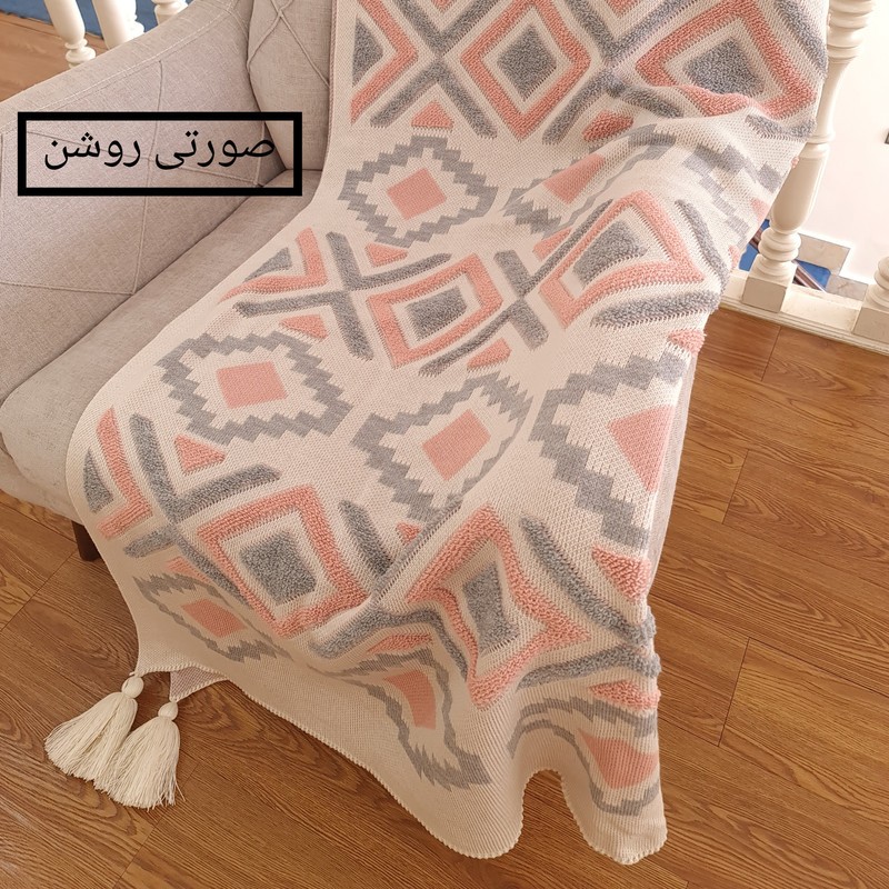 شال مبل پانچدوزی نخ ترک تراکم بالا 140 در 180 (پس کرایه)