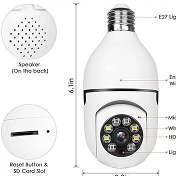 دوربین مداربسته (لامپی) 3 مگاپیکسل Z-IOT CAM دید 360 درجه