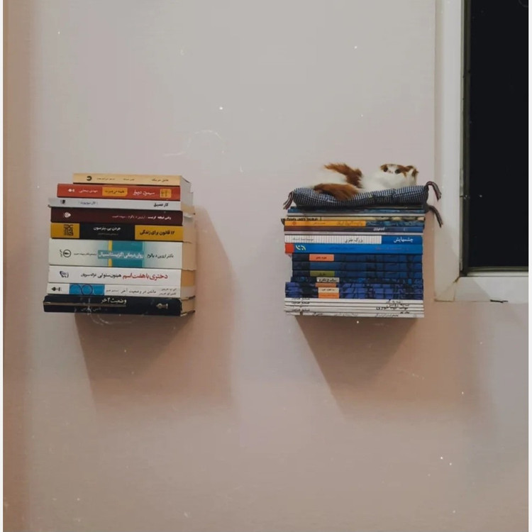 شلف مخفی کتاب، طبقه نگهدارنده، طبقه دیواری، قابل نصب در اتاق منزل ،دفتر کار،آرایشگاه، کتابخانه، نظم دهنده،