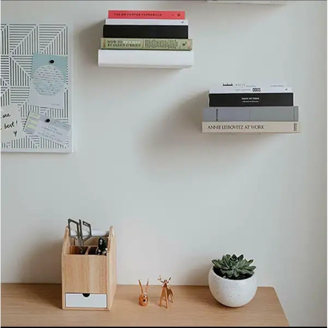 شلف مخفی کتاب، طبقه نگهدارنده، طبقه دیواری، قابل نصب در اتاق منزل ،دفتر کار،آرایشگاه، کتابخانه، نظم دهنده،