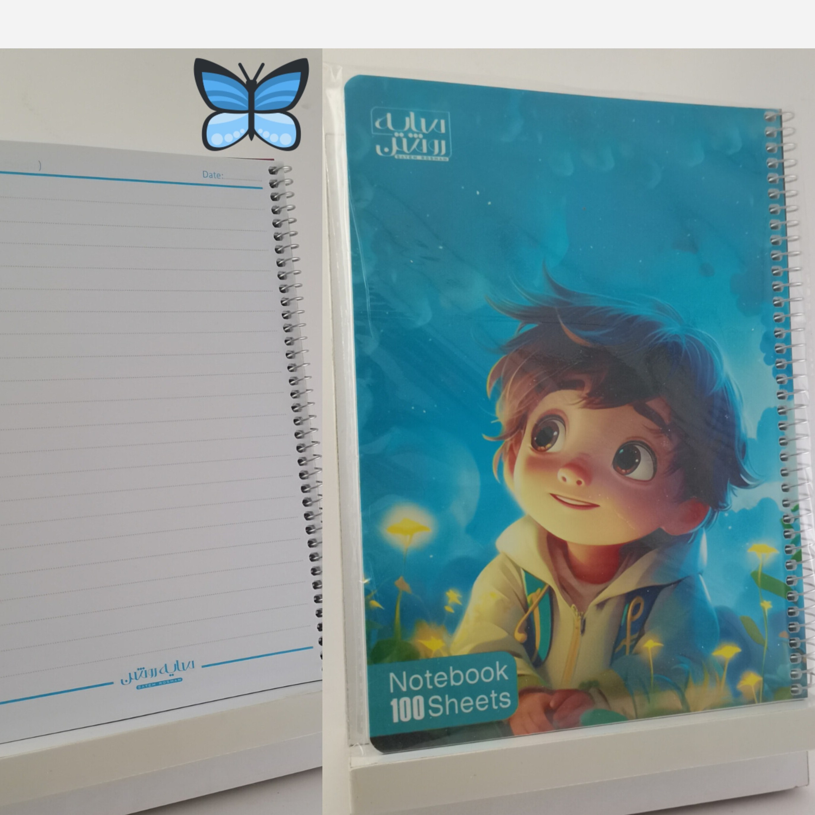 دفتر فنری فانتزی 100 برگ سایه روشن