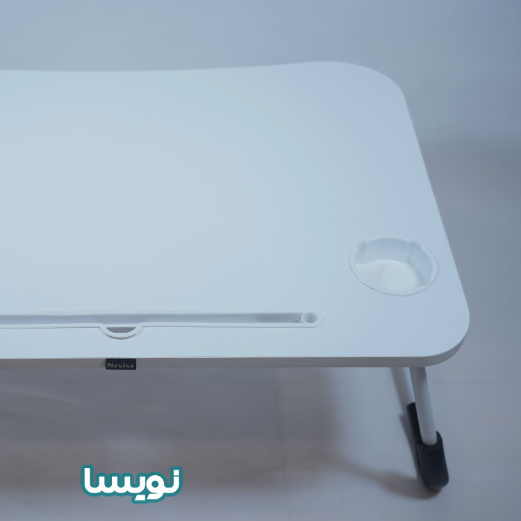 میز تحریر تاشو MDF (70در50)سفید وایت بردی ارتفاع32 cm