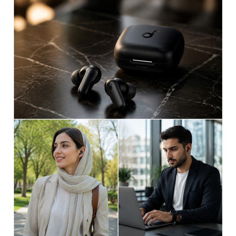ایرپاد انکر مدل R50i + ANKER R50SOUNDCOR Eank با هوش مصنوعی اورجینال ویتنام با گارانتی+ بارکد دار ساخت 2025 . تخفیف ویژه