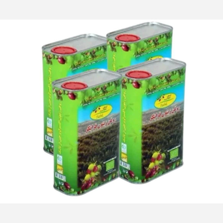 روغن زیتون فرابکر فدک ارگانیک (4 عدد حلب یک لیتری)