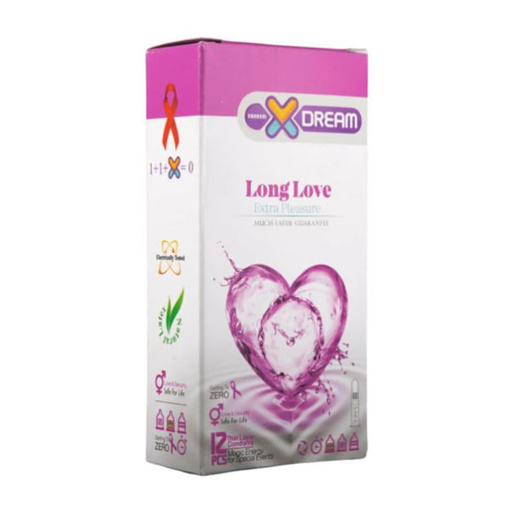کاندوم تاخیری لذت طولانی ایکس دریم XDream Long Love بسته 12 عددی
