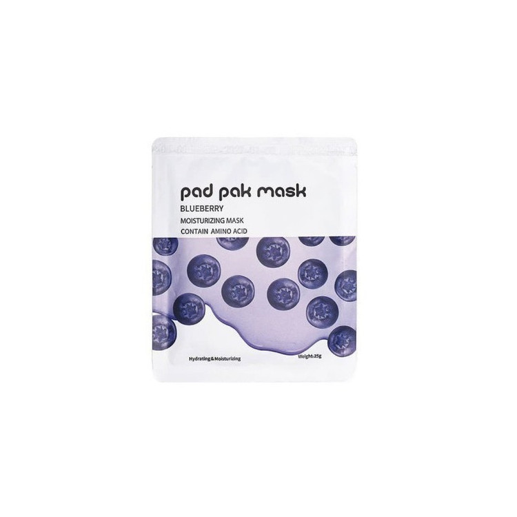 ماسک صورت ورقه ای پد پاک pad pak مدل بلوبری blueberry