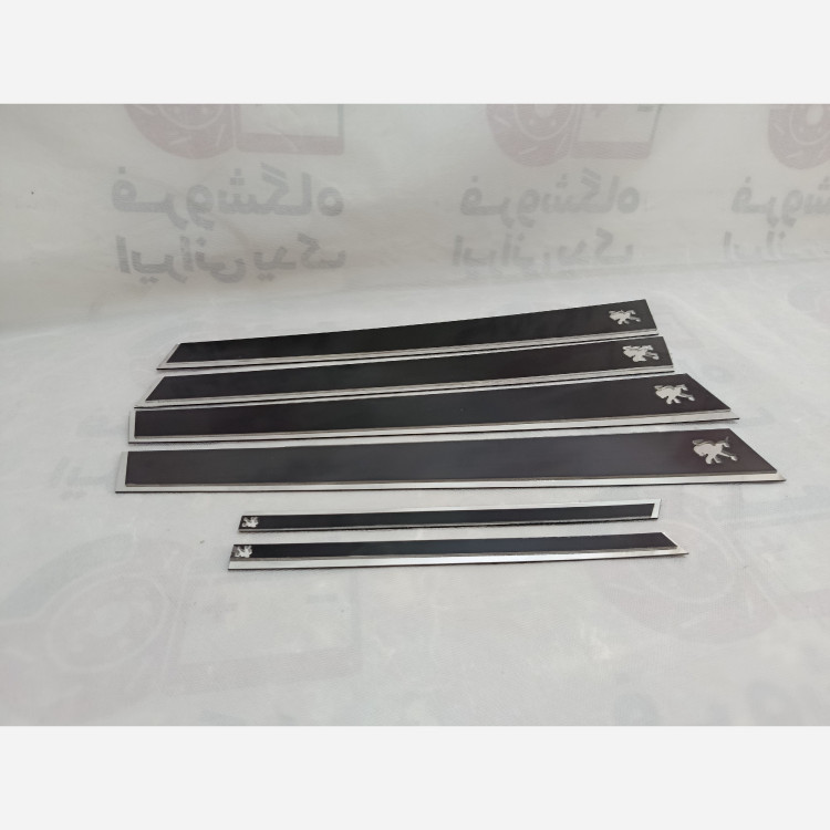 قاب ستون فلکسی اسپرت پژو405و پارس/زه بغل درب پژو405وپارس 6 عددی(کد873)/زه بغل درب ماشین/نوار محافظ درب خودرو/قاب ستون