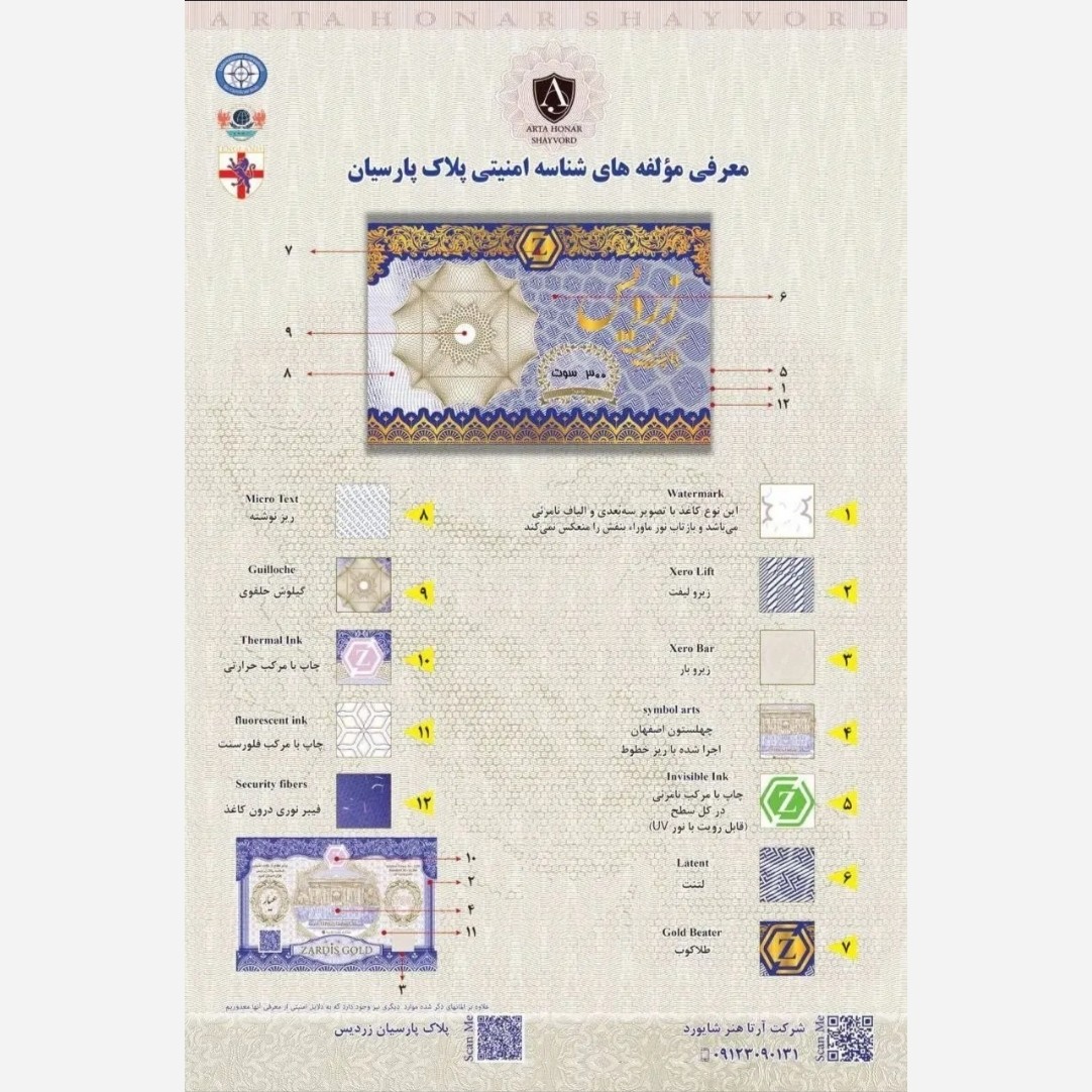 سکه طلا پارسیان زردیس 200 سوت ضد جعل 18 عیار