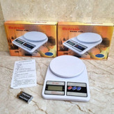 ترازو آشپزخانه اصلی چین برند سومیت با باطری، دیجیتال 10 کیلویی sf 400 دقت 1 گرم، سفید درجه 1 ، ممتاز 5 ستاره