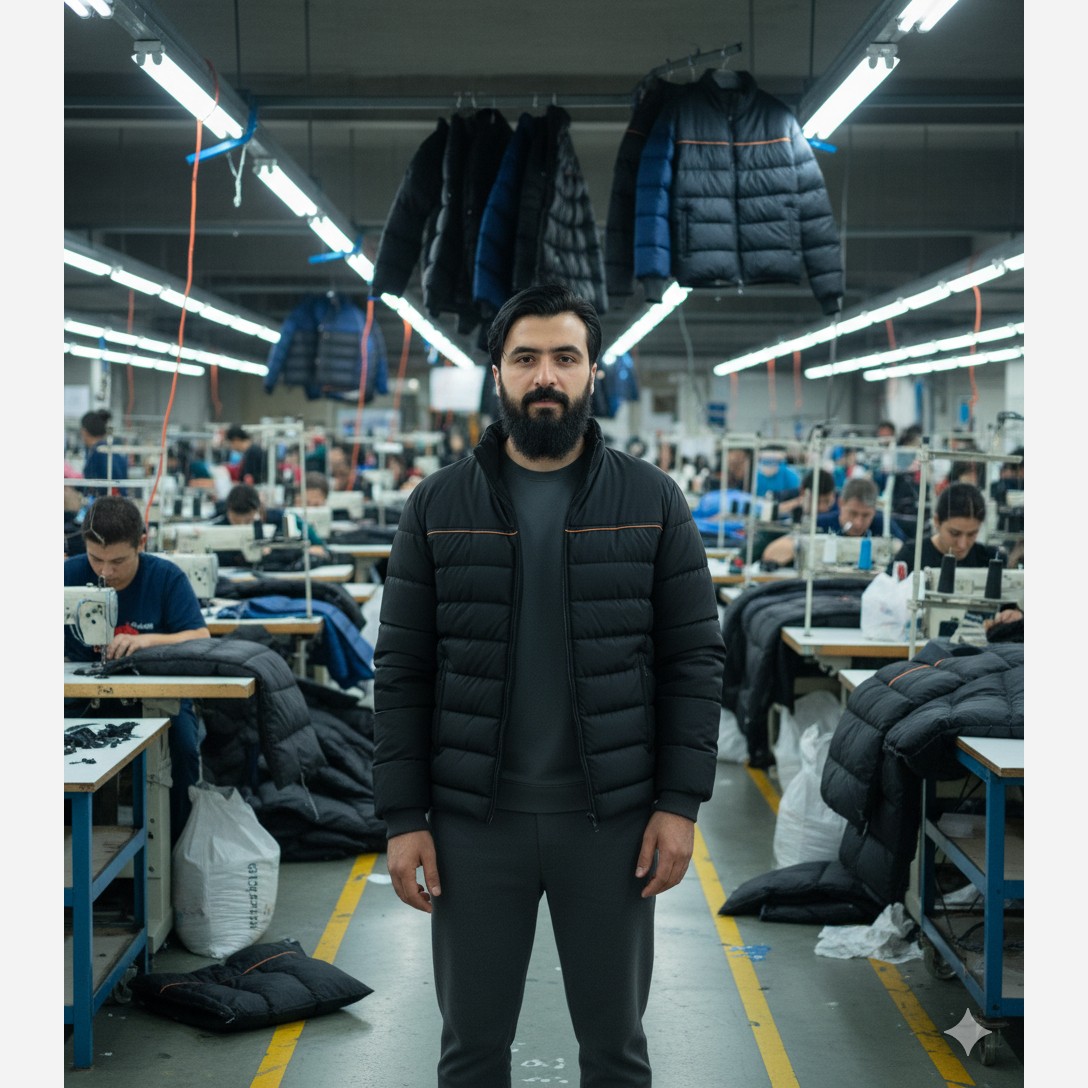 کاپشن مردانه کامل خز پشم شیشه ای 200 گرم