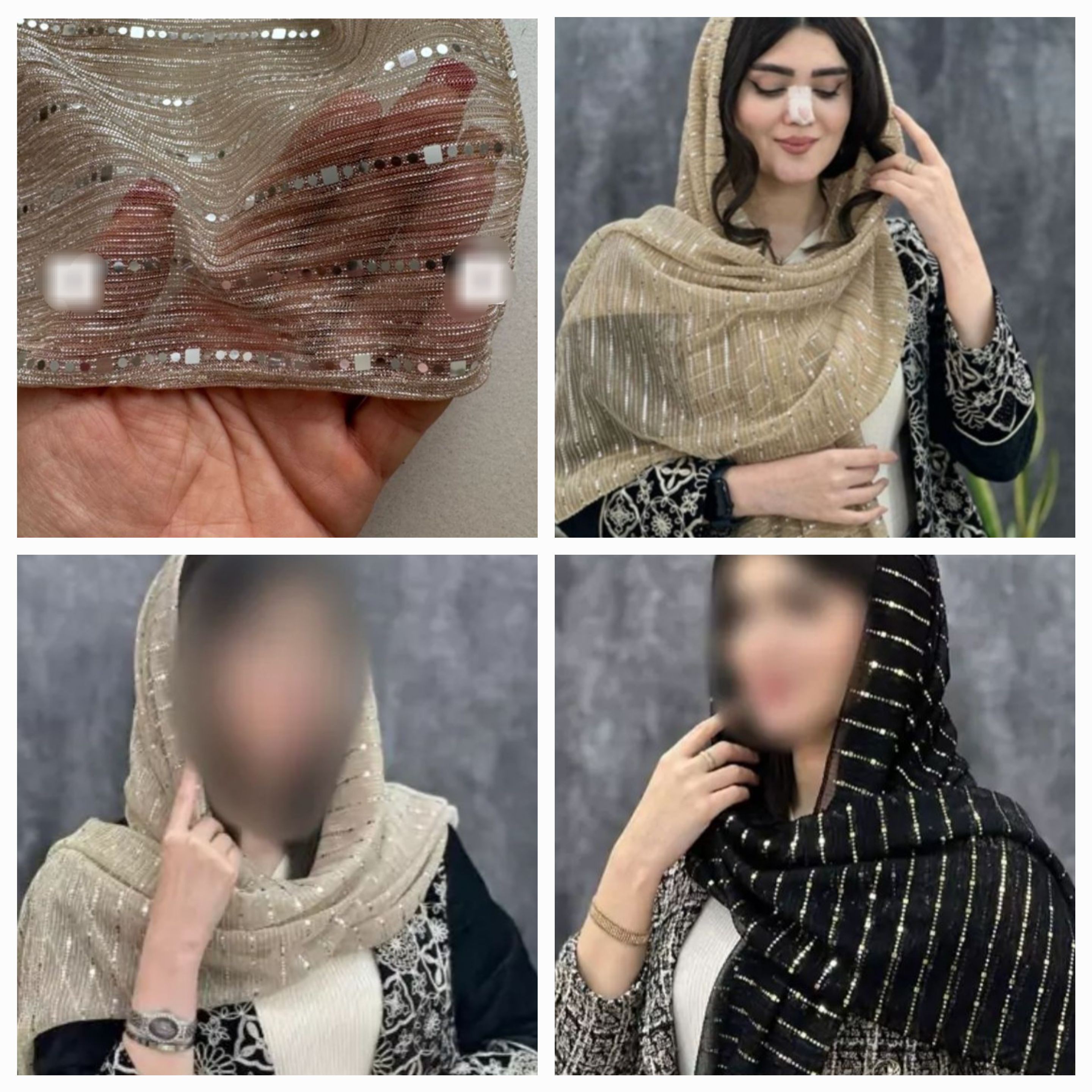 شال مجلسی حریر آیینه ای اعلا (هدیه و تخفیف)