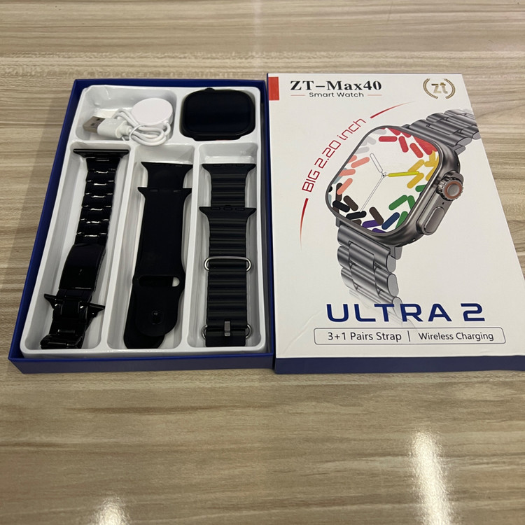 ساعت هوشمند ZT Max40 Ultra 2 پک کامل 3 بند با شارژر وایرلس