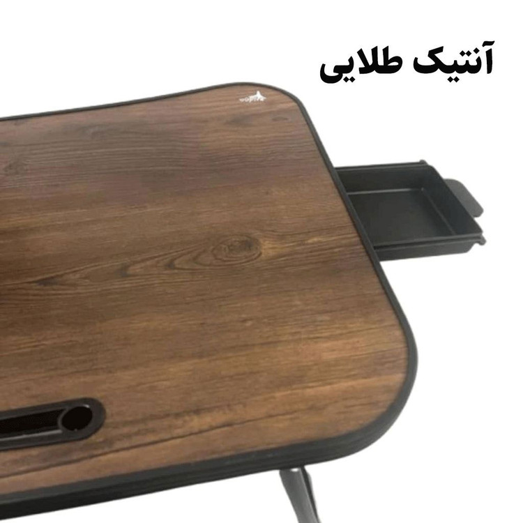 میز تحریر تاشو زمینی 45 در 68 همراه کشو و جالیوانی