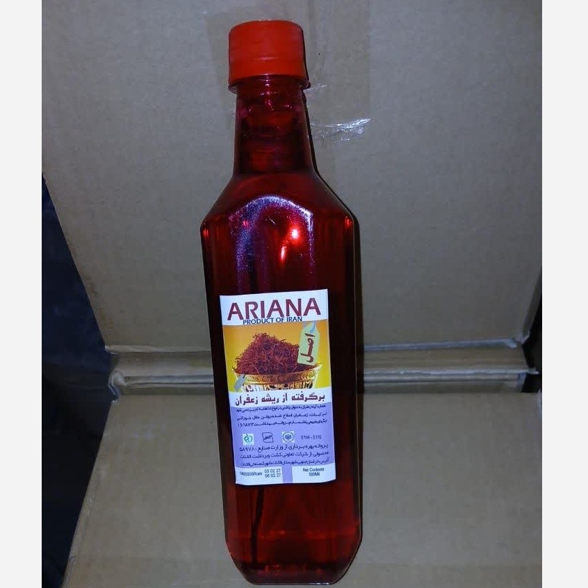 عصاره زعفران اصل آریانا نیم(پس کرایه و هزینه ارسال با خریداراز طریق باربری و پست) سفارش حتما یک کارتن باشد