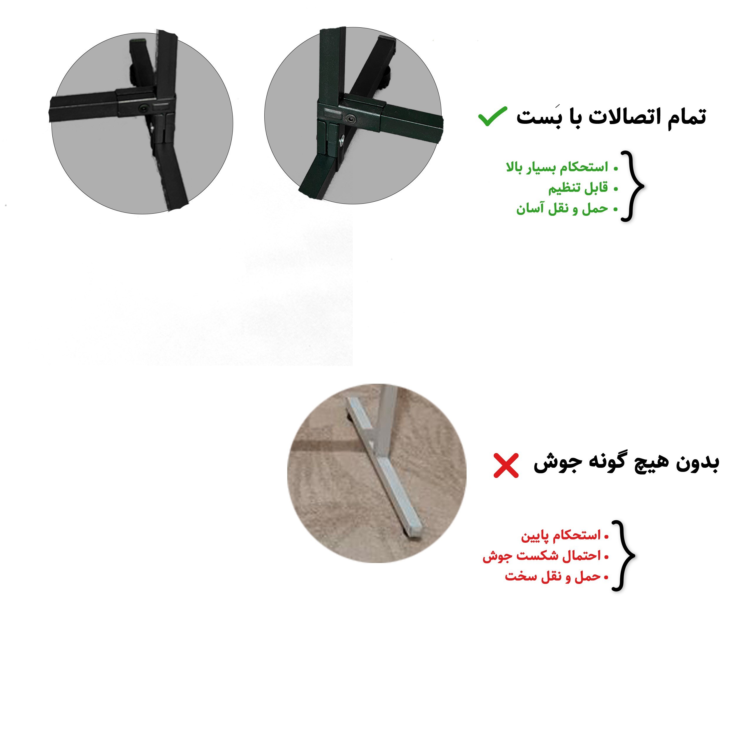 رگال چوبی فلزی سایز 130*160
