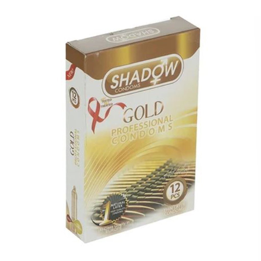کاندوم خاردار و تاخیری قوی طلایی شادو SHADOW GOLD بسته 12 عددی