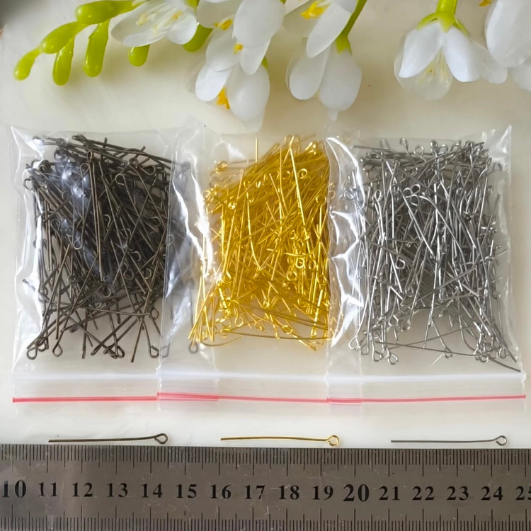 میخ اتصال بدلیجات ته حلقه ای جنس آهنی (فروش بصورت بسته 20 گرمی)