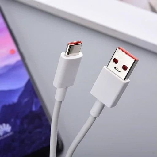 کابل شارژ اورجینال تایپ سی 6 آمپر حک شده فست شارژ و توربو شارژ (ثانیه شمار)،سر سوکت نارنجی،به طول یک متر (تخفیف ویژه)