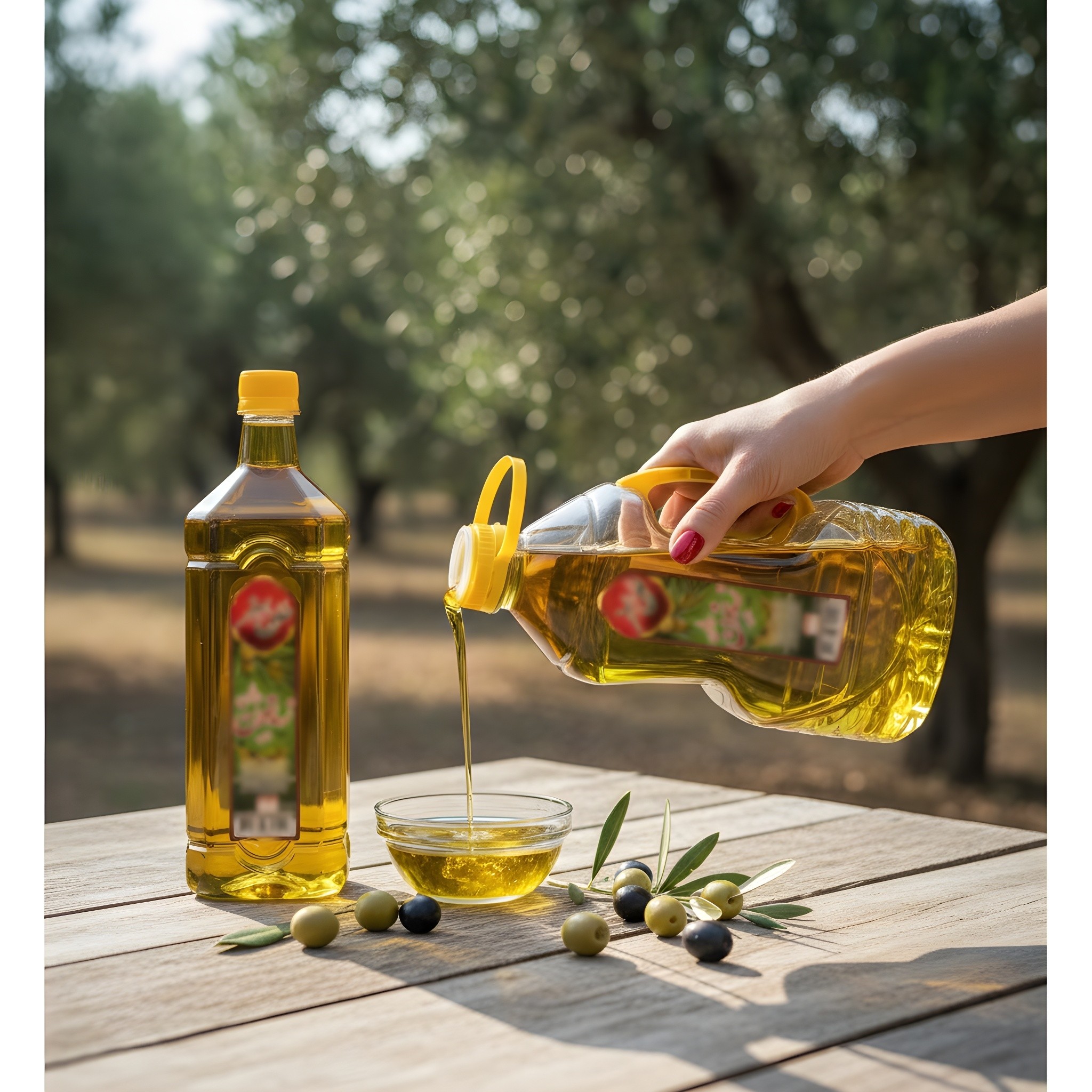 روغن زیتون بکر بی بو یک لیتری