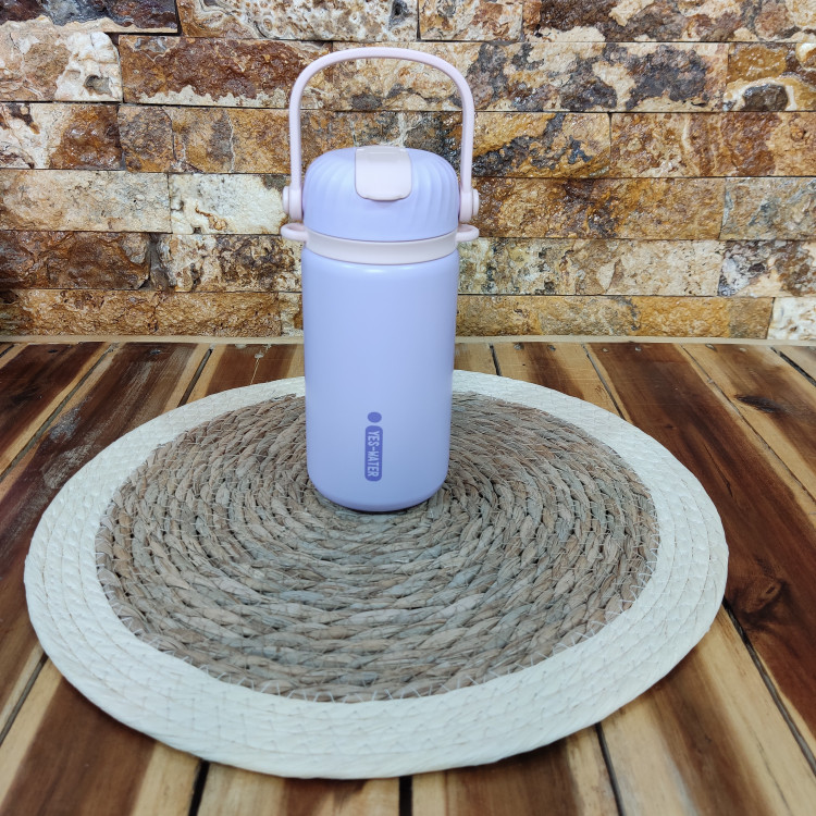 قمقمه استیل دسته دار 600 میل کیفیت عالی برند YES WATER