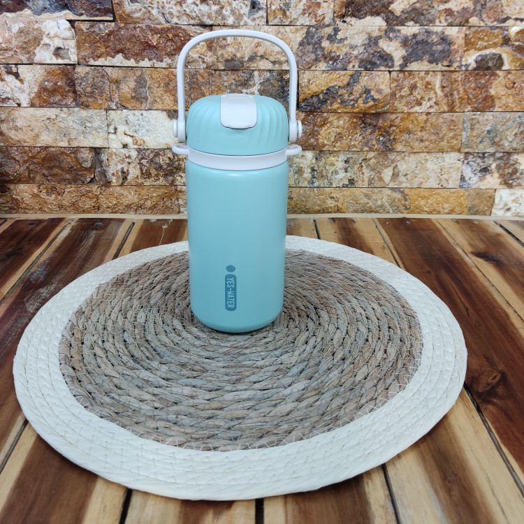 قمقمه استیل دسته دار 600 میل کیفیت عالی برند YES WATER