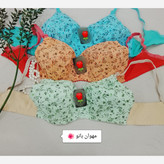 سوتین کش باریک گلدار رنگی داخل لایه بافت حراجی قیمت استثنایی سایز 70تا85 مهوان بانو