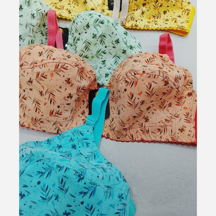 سوتین کش باریک گلدار رنگی داخل لایه بافت حراجی قیمت استثنایی سایز 70تا85 مهوان بانو
