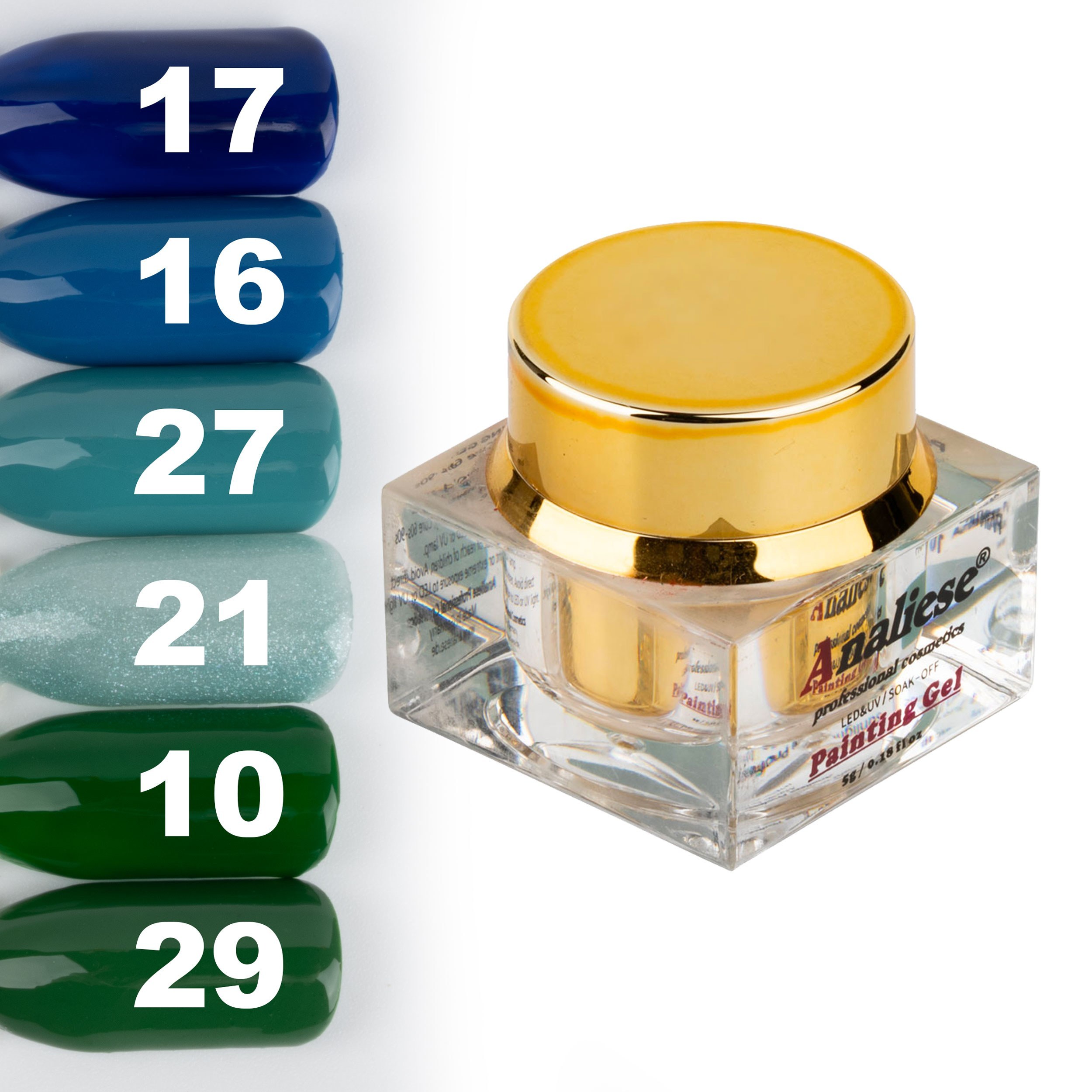 لاکژل کاسه ای 5 گرمی آنالیز (طیف سبز-آبی)