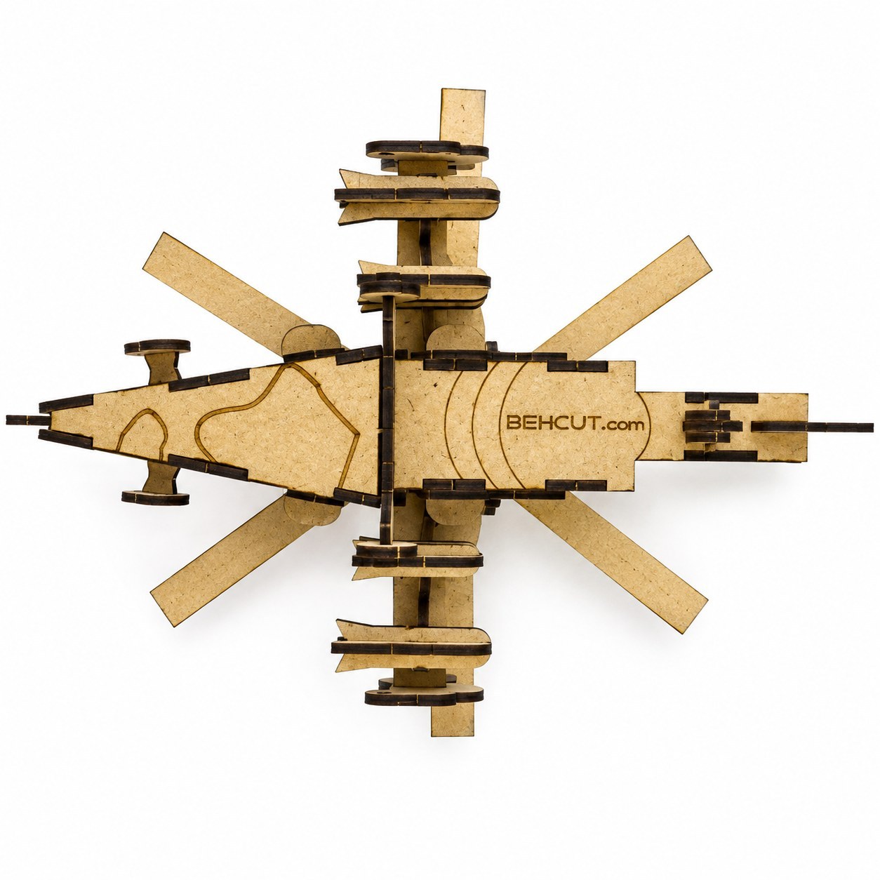 پازل سه بعدی چوبی هلیکوپتر جنگی KA-50 (ماکت)