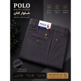 شلوار کتان کلاسیک کشی مردانه POLO تنخور راسته