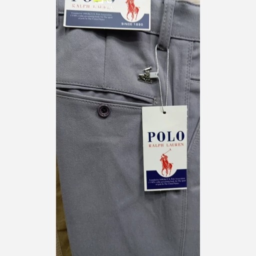 شلوار کتان کلاسیک کشی مردانه POLO تنخور راسته