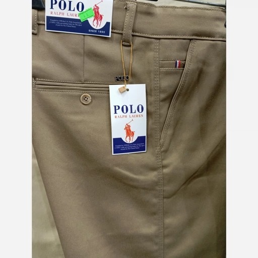 شلوار کتان کلاسیک کشی مردانه POLO تنخور راسته