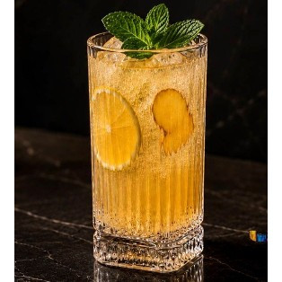 لیوان اسلو مربع لیوان شربت اسلو چهارگوش مربع طرح الیسا پاشاباغچه (دست 6 عددی)جنس درجه 1