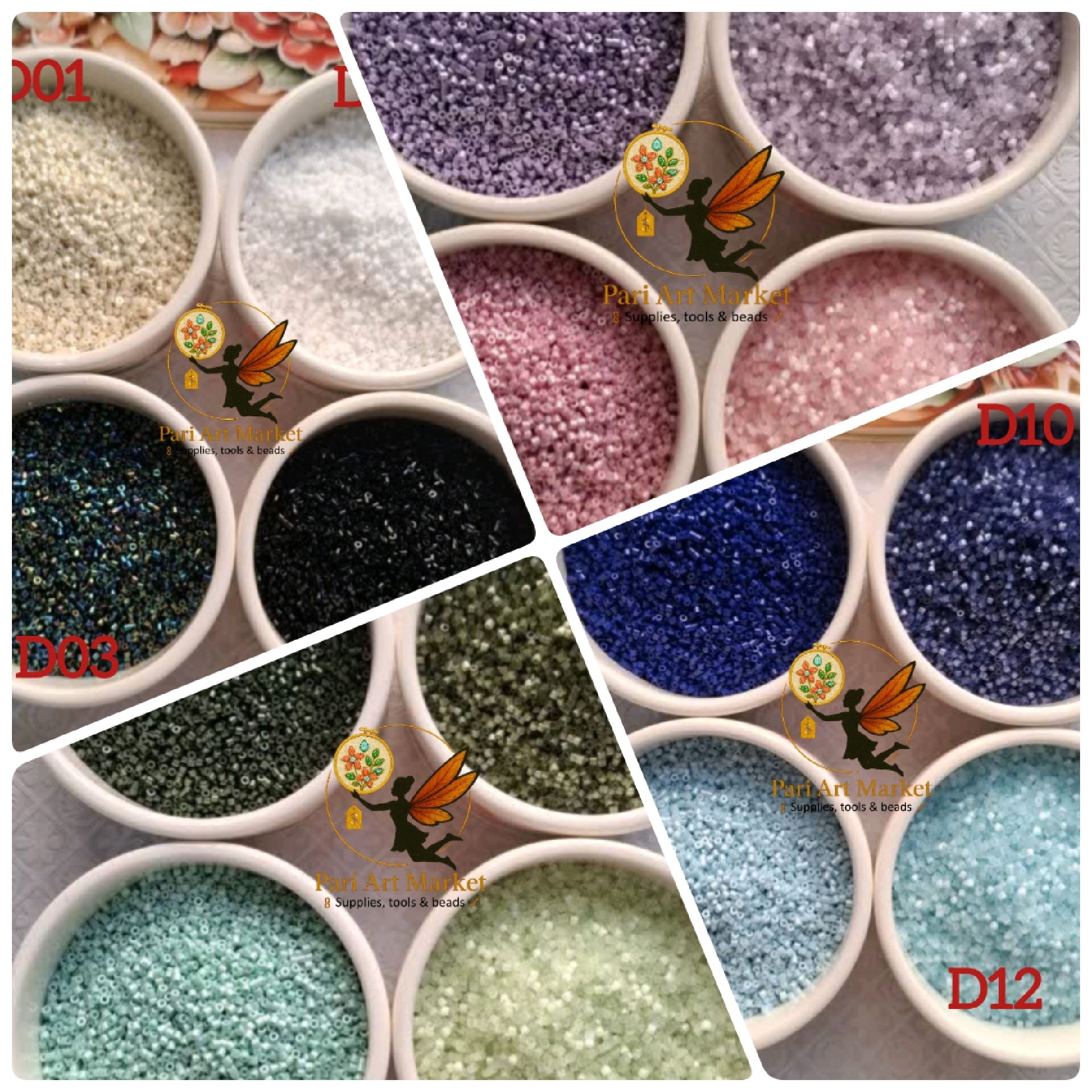 منجوق دلیکا (طرح میوکی) 28 رنگ - قیمت برای 5 گرم است