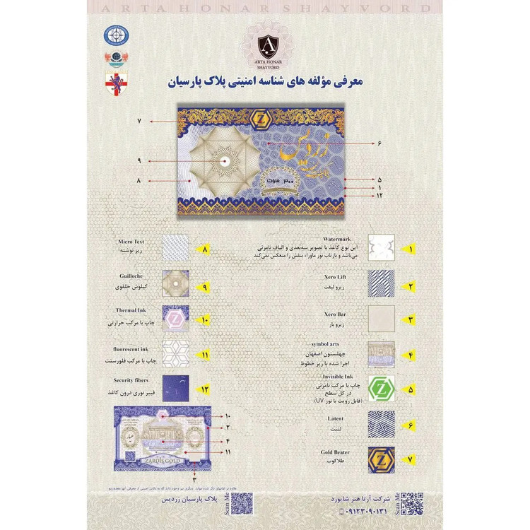 سکه پارسیان زردیس 1 گرم ضدجعل(18 عیار)