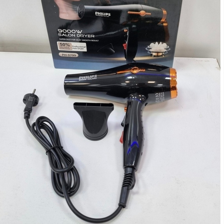 سشوار فیلیپس وارداتی موتور سنگین 9000w مدل PH-0784 ارسال فوری (اقساطی و ارسال رایگان)