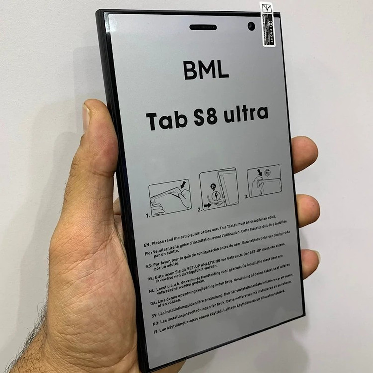 تبلت سیم کارت خور بی ام ال (BML) مدل AI PAD Tab S8 Ultra حافظه 256 گیگابایت رم 8 گیگ اندروید 14 پکیج کامل لوازم جانبی