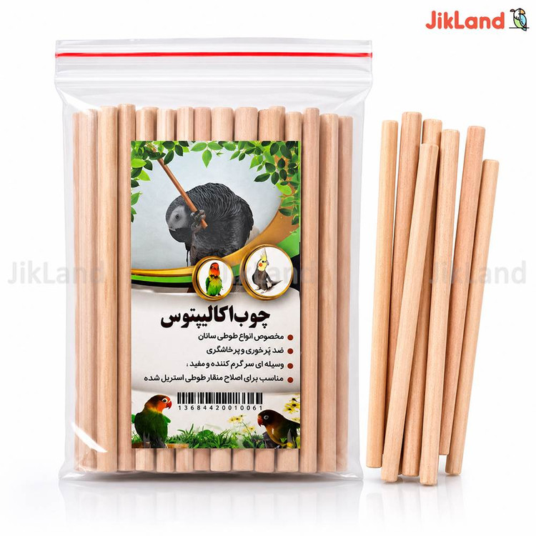 چوب اکالیپتوس برای عروس هلندی و طوطی ها - 5 عددی