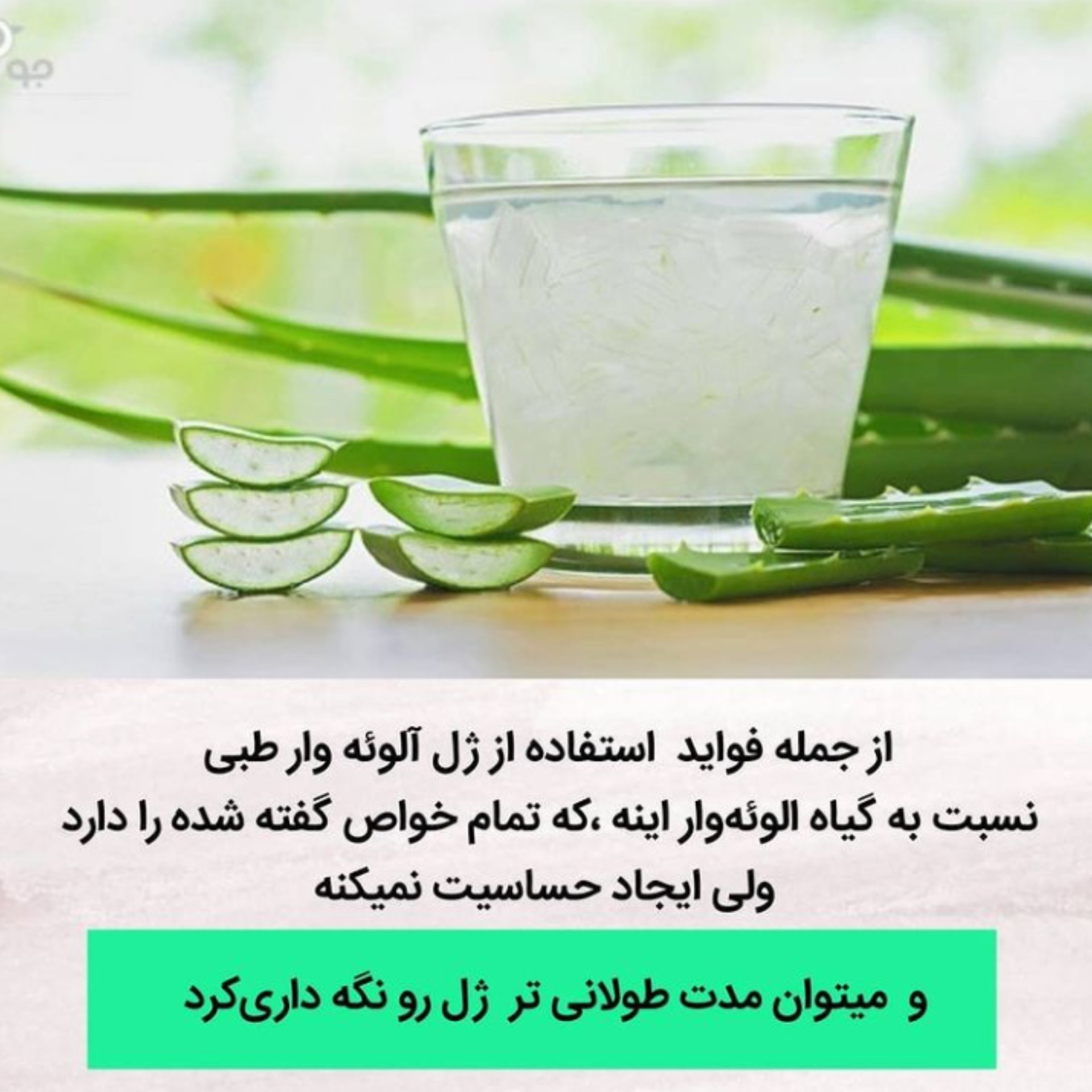 ژل الوئه ورا یک کیلویی(طبی) بدون اسانس
