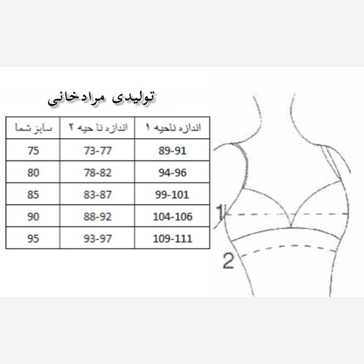سوتین اسفنجی بدون فنر راه راه و قرمز ستاره ای. توپی 70 تا 85 تولیدی مرادخانی